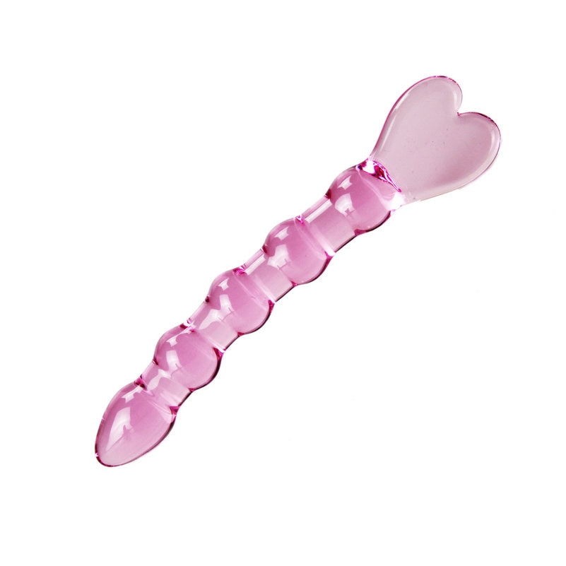 Heart Shaped Solid Glass Plug/Dildo