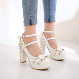 High Heel Mary Jane Lace Princess Shoes