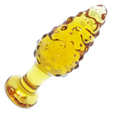 Gold Dotted Glass Plug