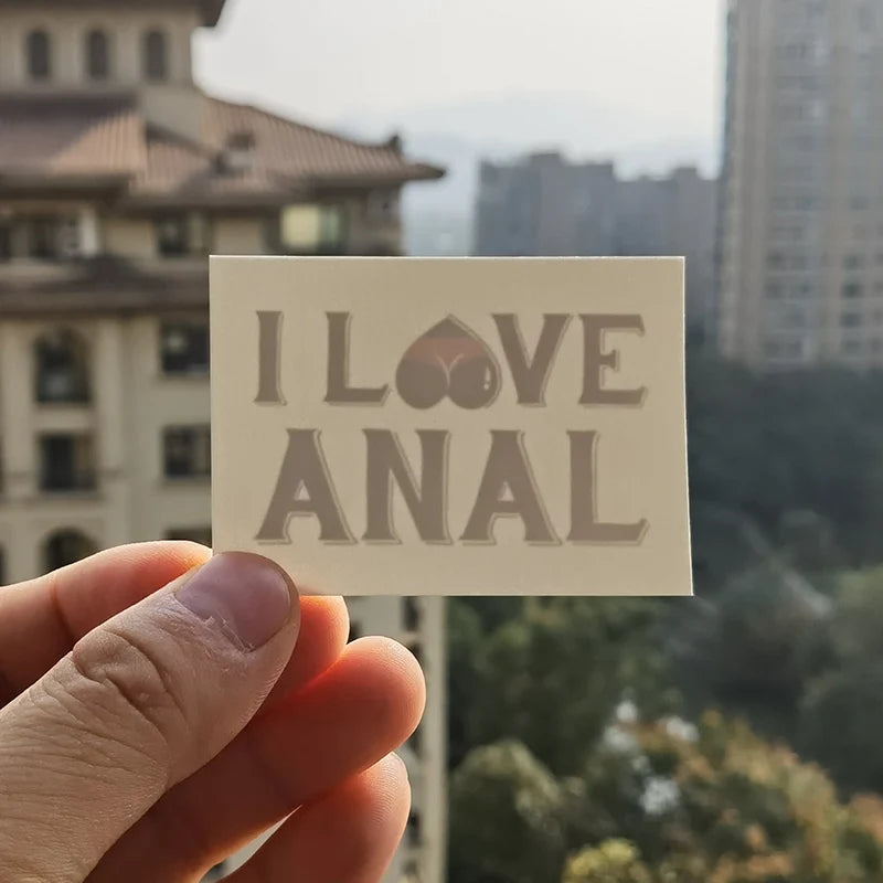 "I Love Anal" Temporary Tattoo
