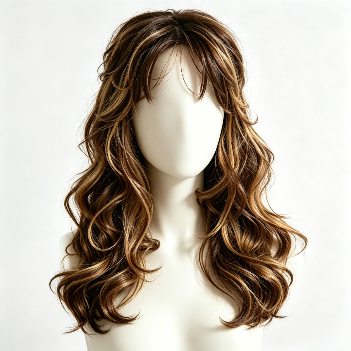 Toffee Highlights Synthetic Wig
