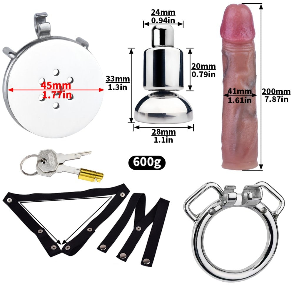 Silken Citadel with Dildo Attachment Chastity Cage