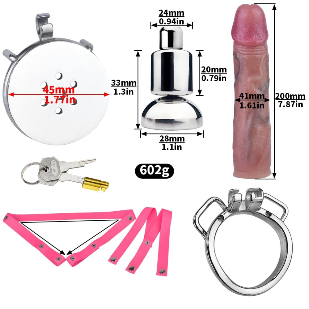 Silken Citadel with Dildo Attachment Chastity Cage