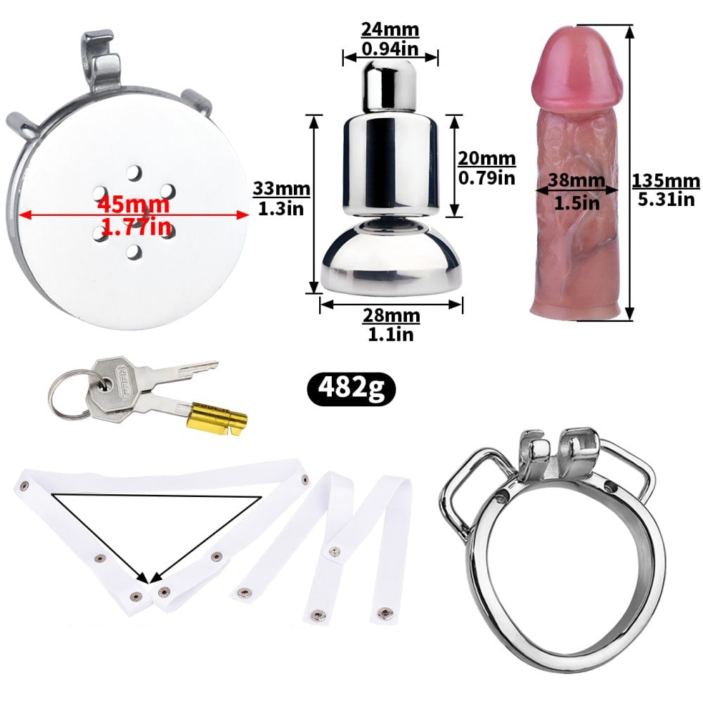 Silken Citadel with Dildo Attachment Chastity Cage