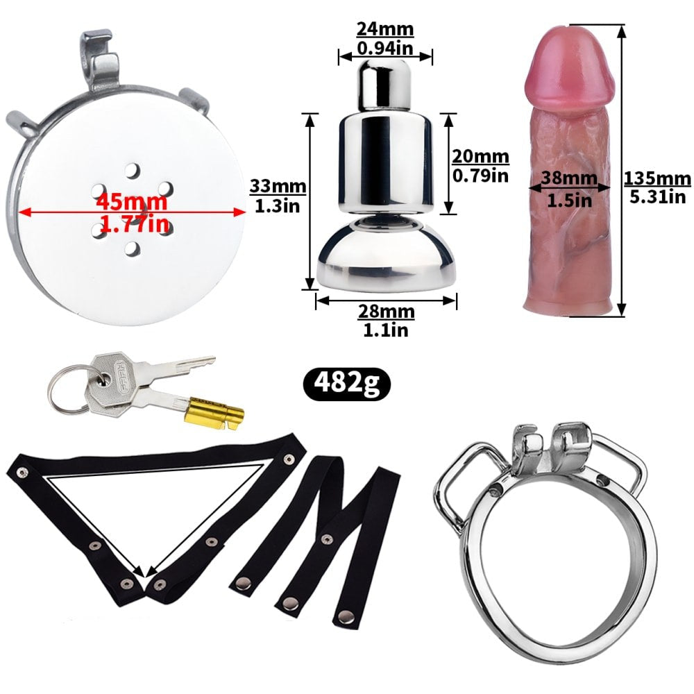 Silken Citadel with Dildo Attachment Chastity Cage