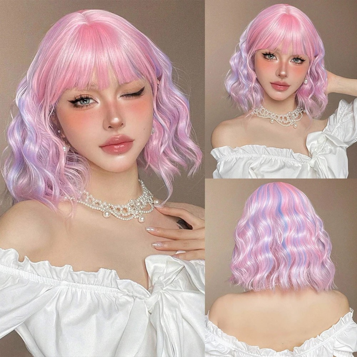 Cotton Candy Synthetic Wig