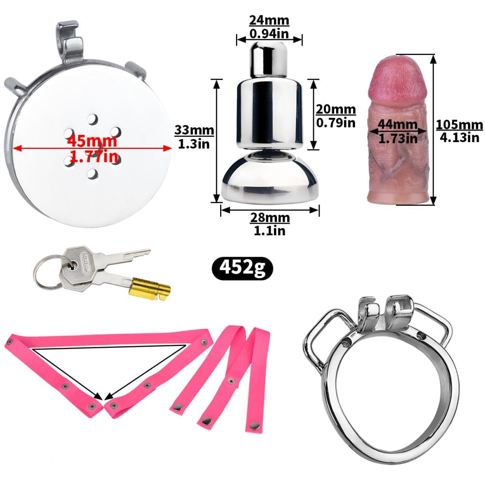 Silken Citadel with Dildo Attachment Chastity Cage