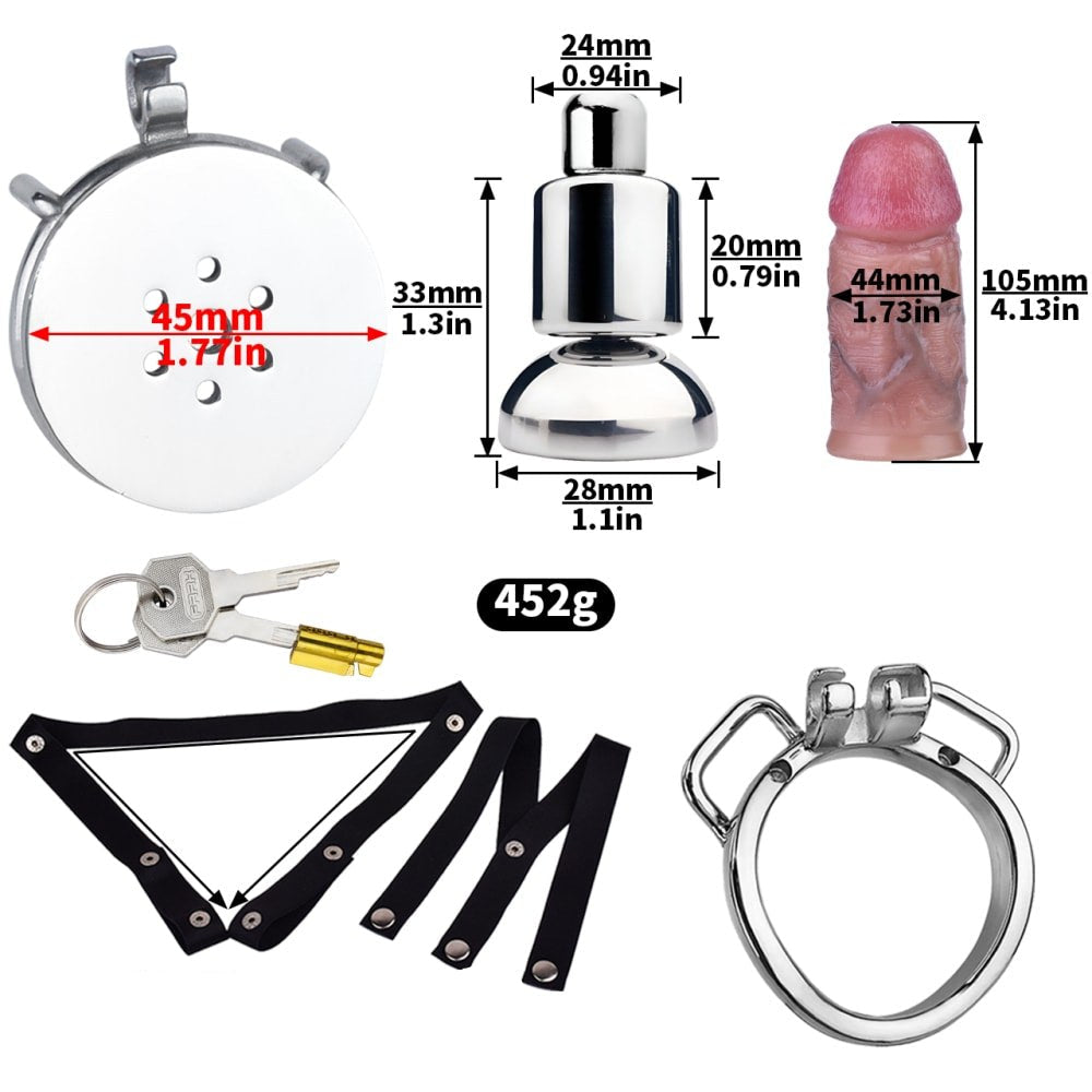 Silken Citadel with Dildo Attachment Chastity Cage