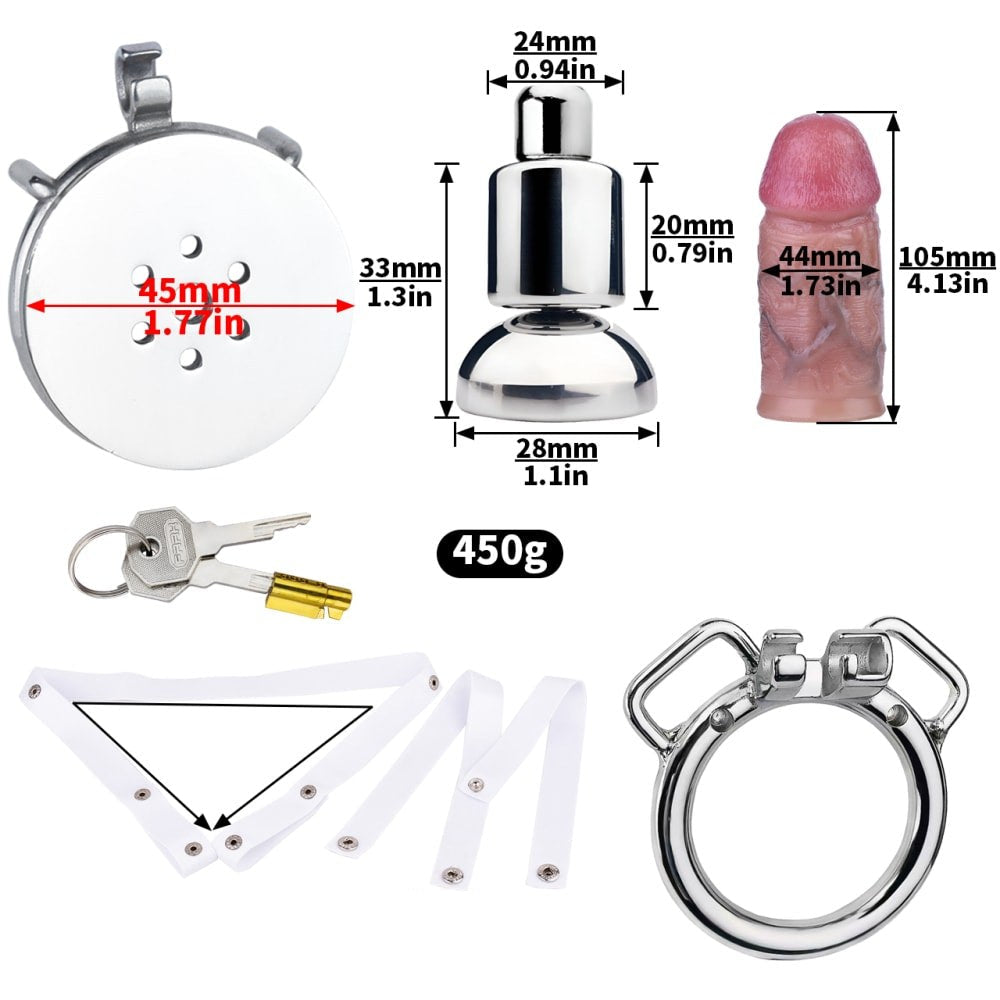 Silken Citadel with Dildo Attachment Chastity Cage