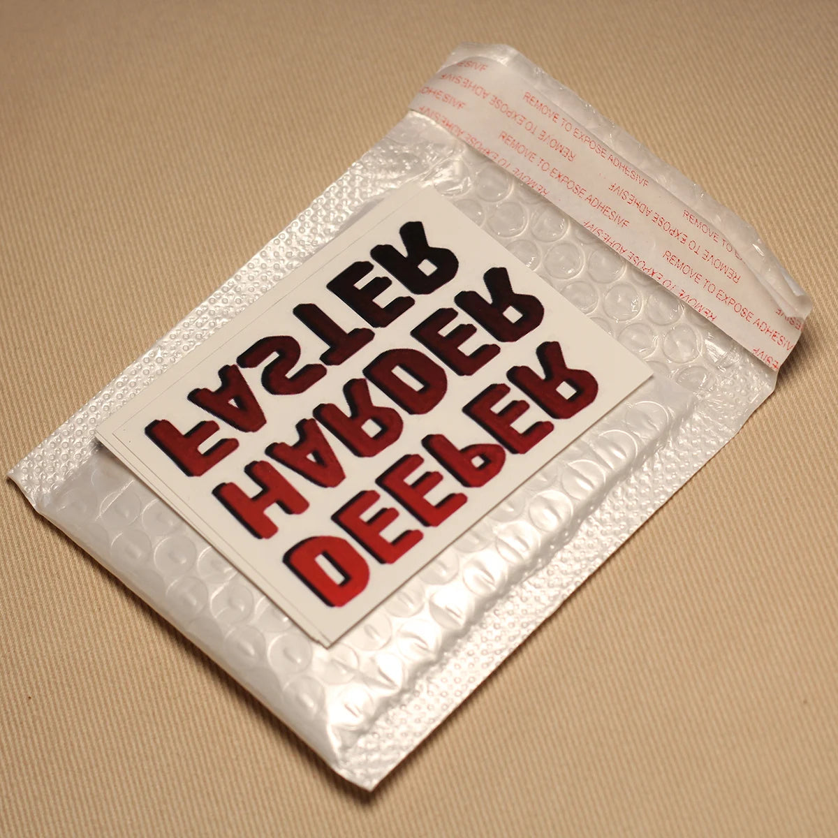 "Faster Harder Deeper" Temporary Tattoo