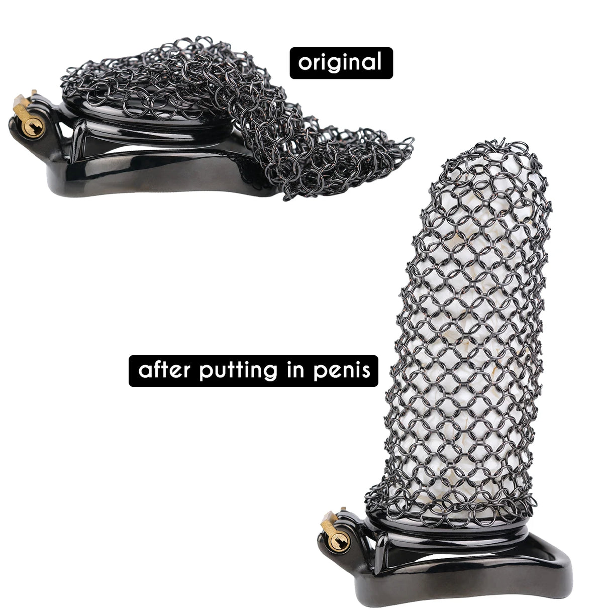 The Onyx Veil Chastity Cage