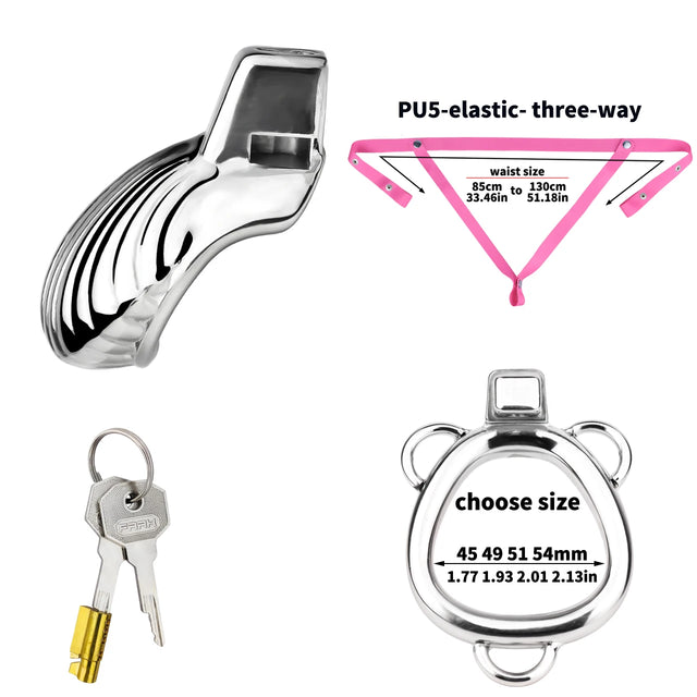 Ribbed Titan Premium Chastity Cage