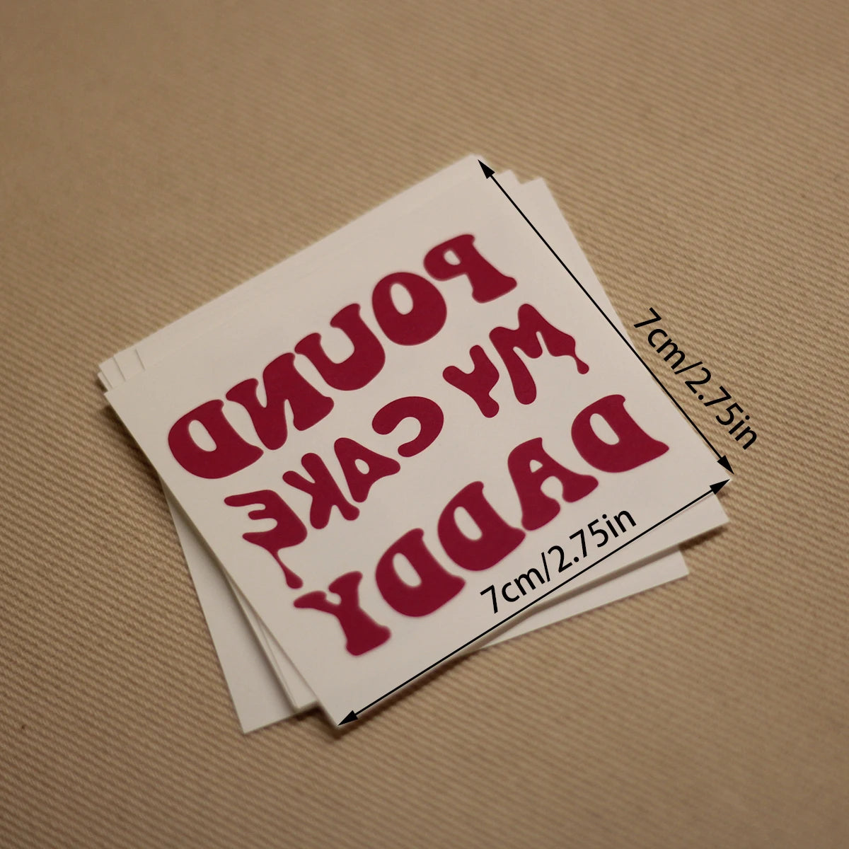 "Pound My Cake Daddy" Temporary Tattoo