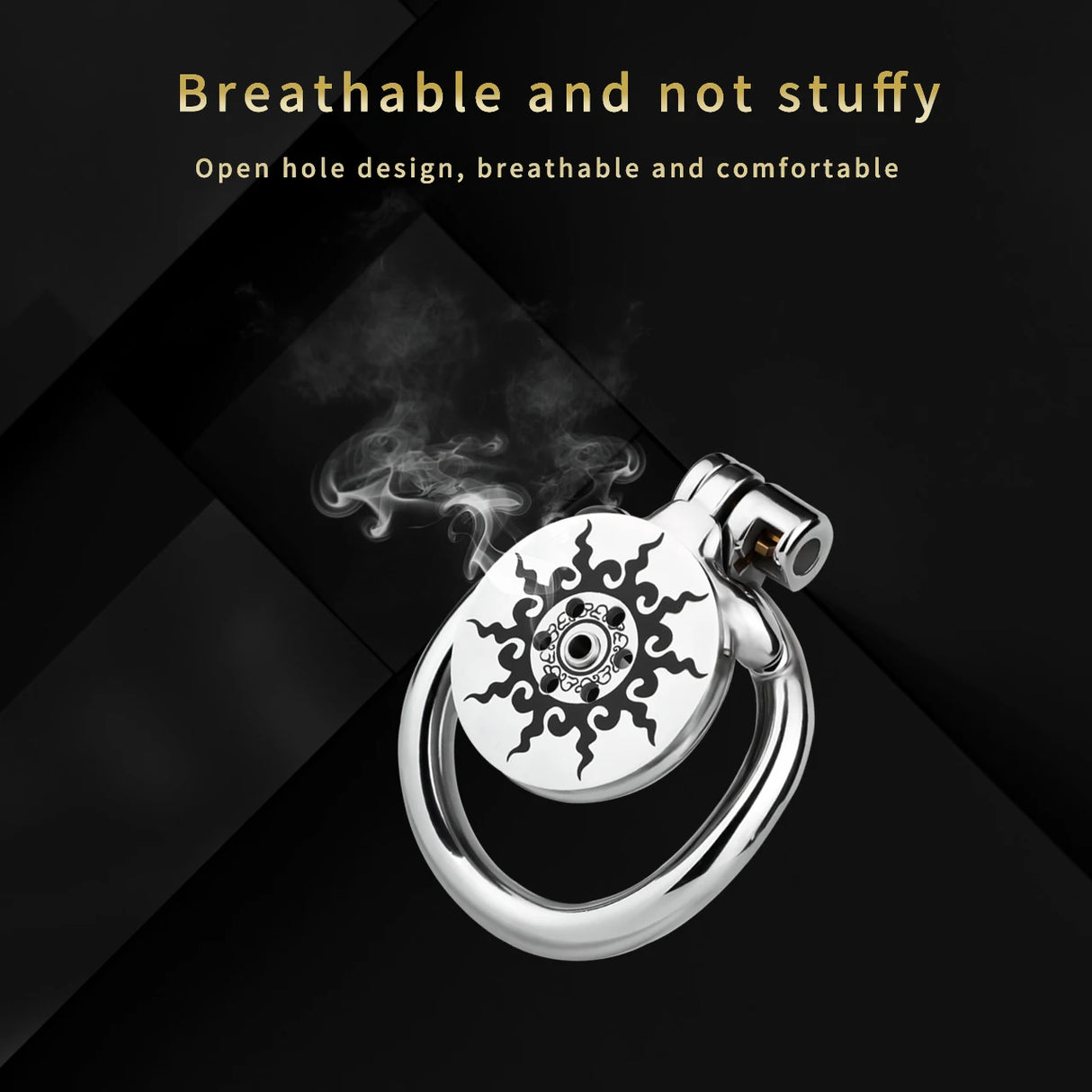 Lotus Flame Stainless Steel Chastity Cage