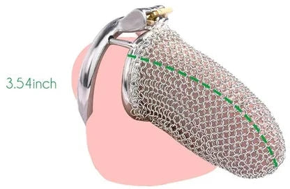 Stainless Mesh Chastity Cage