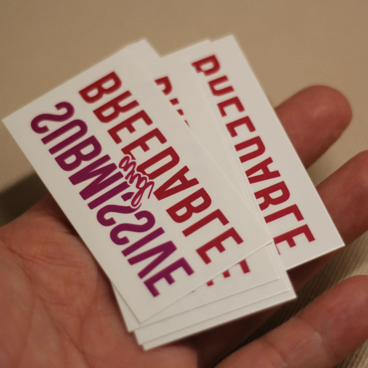 "Submissive and Breedable" Temporary Tattoo