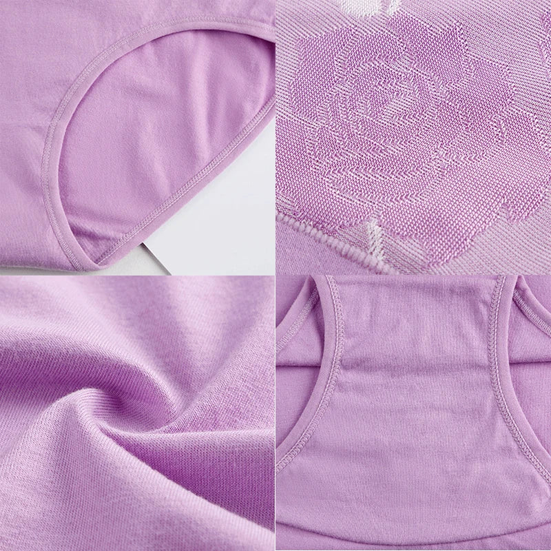 3 Pack High Waist Seamless Floral Briefs