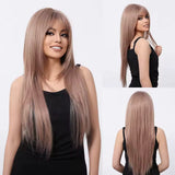 Soft Mauve Synthetic Wig