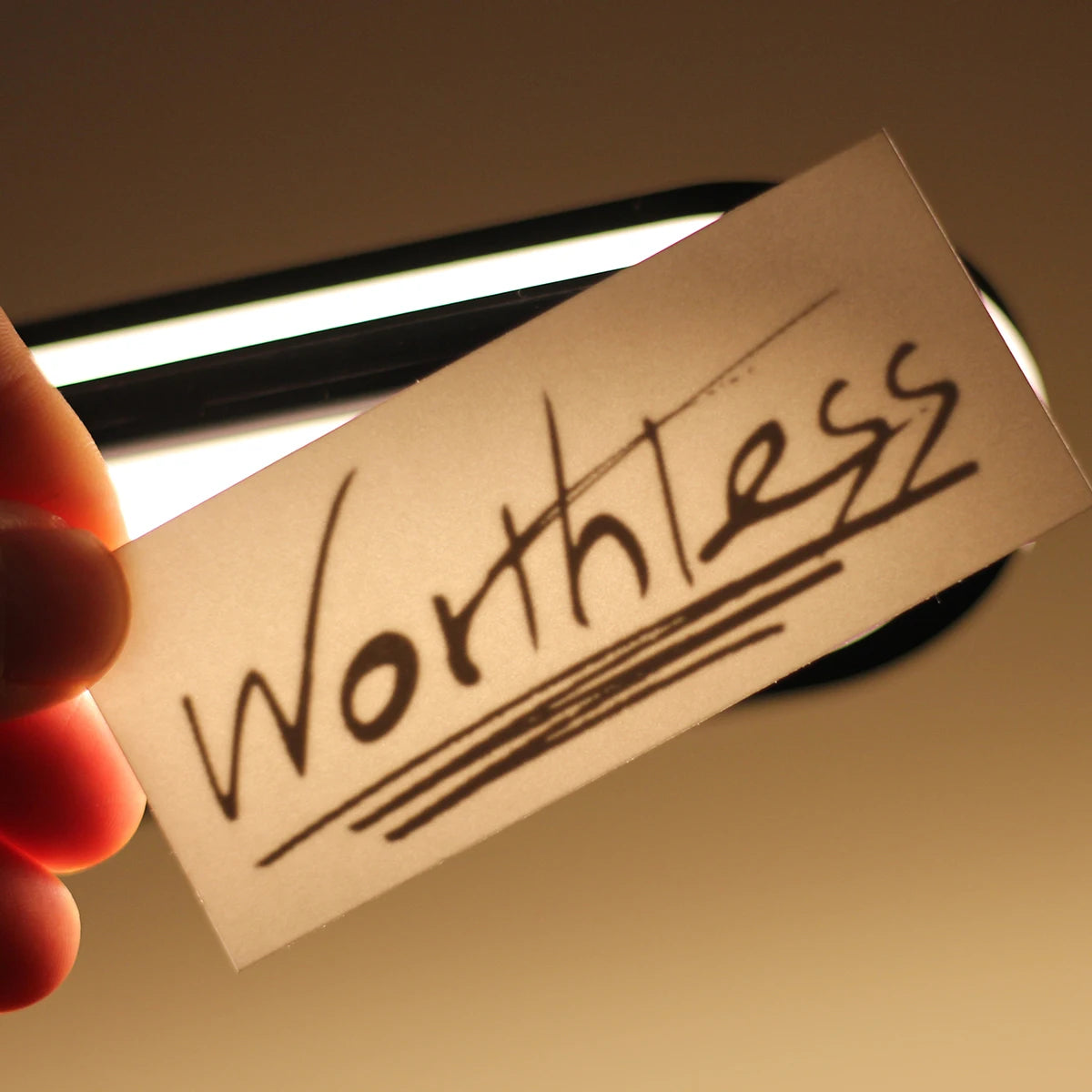 "Worthless" Temporary Tattoo