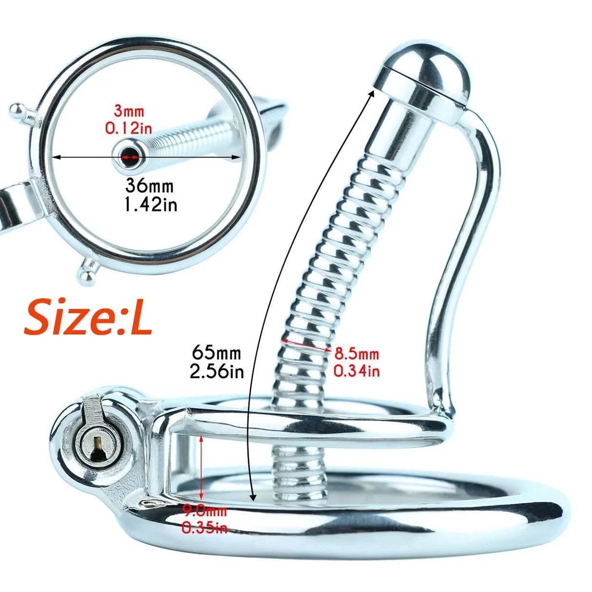 Spiral Denial Stainless Steel Chastity Cage