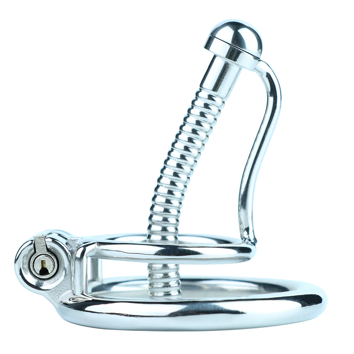 Spiral Denial Stainless Steel Chastity Cage