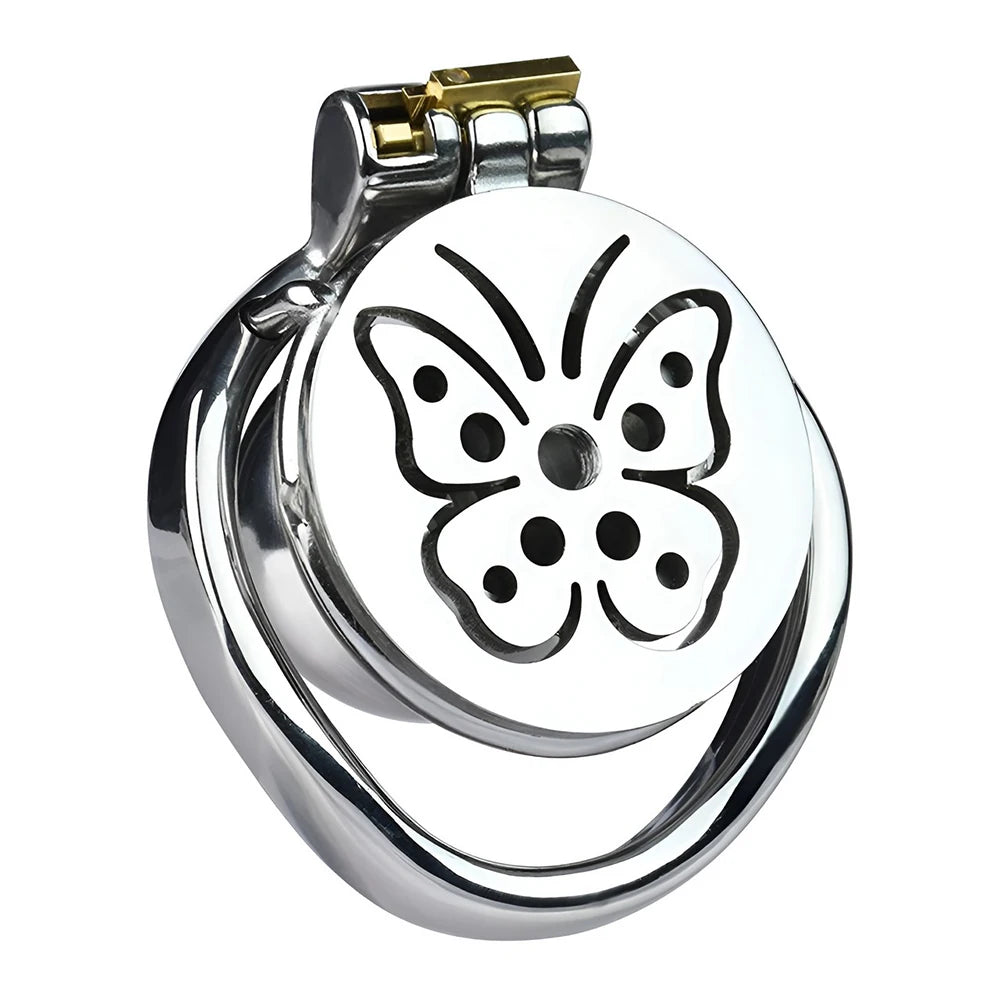 Butterfly Bliss Stainless Steel Chastity Cage