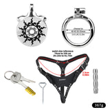 Lotus Flame Stainless Steel Chastity Cage