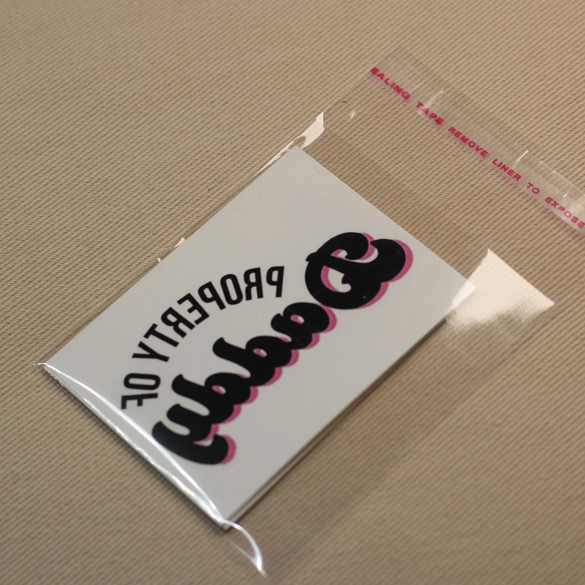 "Property Of Daddy" Temporary Tattoo