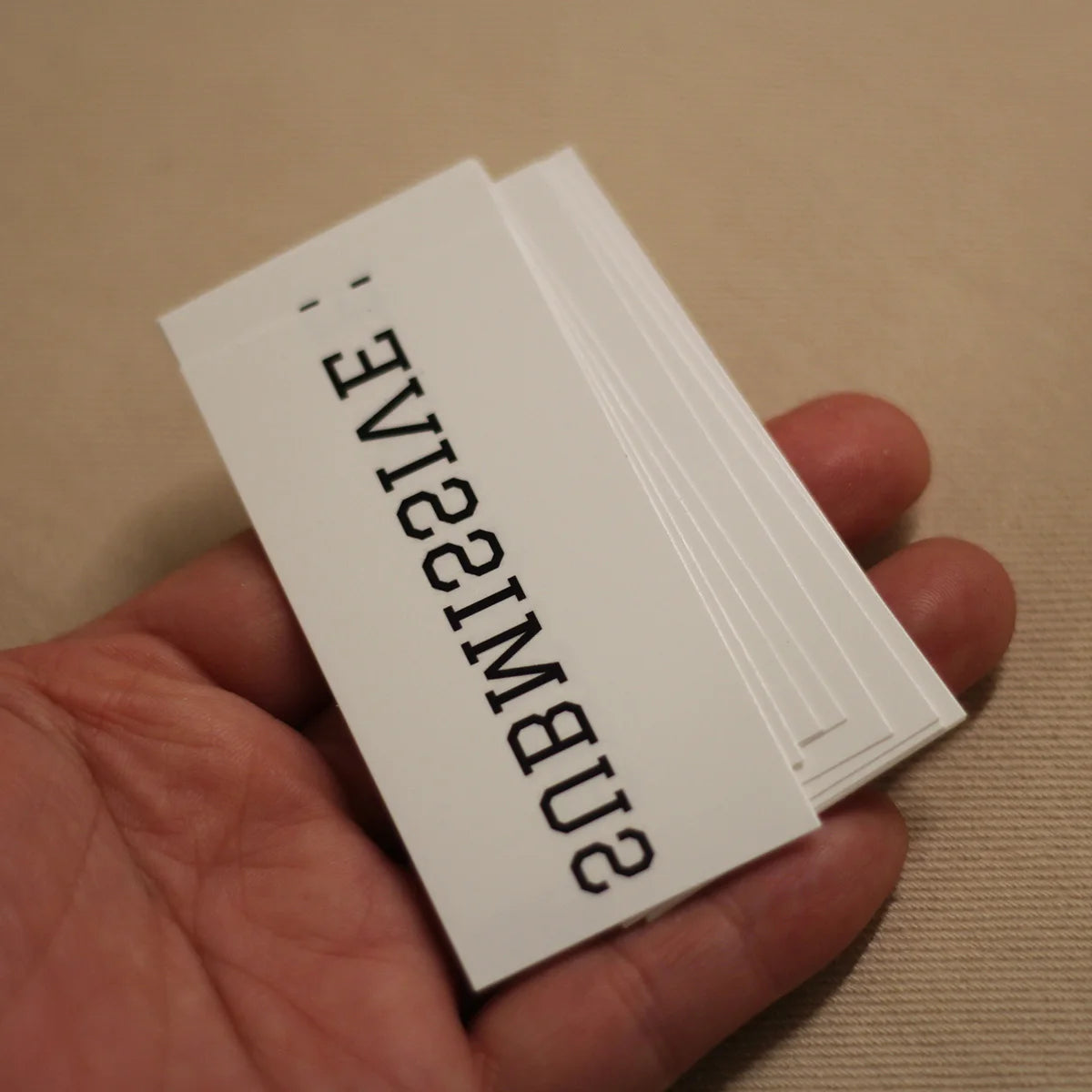 "Submissive" Temporary Tattoo