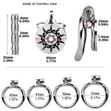 Lotus Flame Stainless Steel Chastity Cage