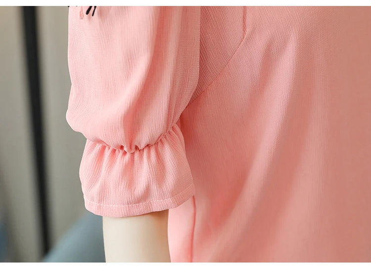 Chiffon Charm Off-Shoulder Blouse