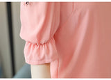 Chiffon Charm Off-Shoulder Blouse