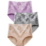 3 Pack High Waist Seamless Floral Briefs