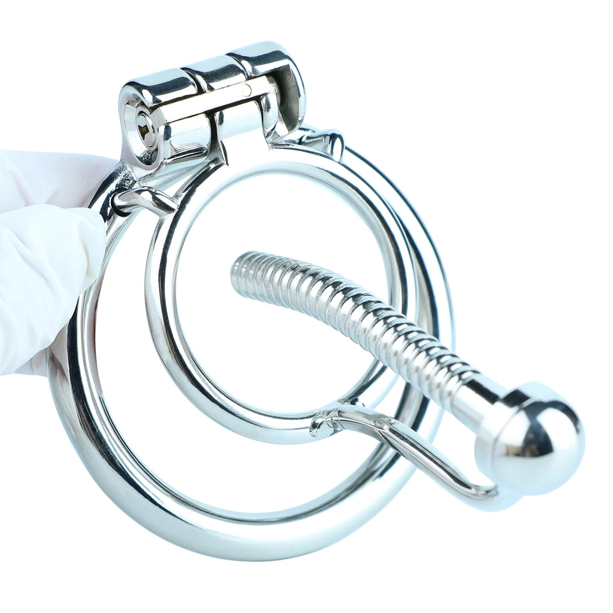 Spiral Denial Stainless Steel Chastity Cage