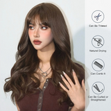 Opulent Locks Dark Brown Synthetic Wig