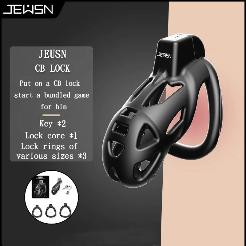 Jeusn Male Chastity Cage Sex Toys Discreet Sissy Femboy Chastity Cock Cage Device Penis Rings Male With 3 Size Men's Adult Goods