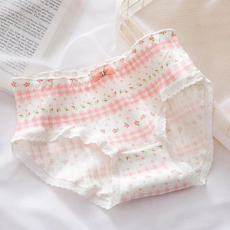 Sissy Elastic Ruffle Bowknot Panties