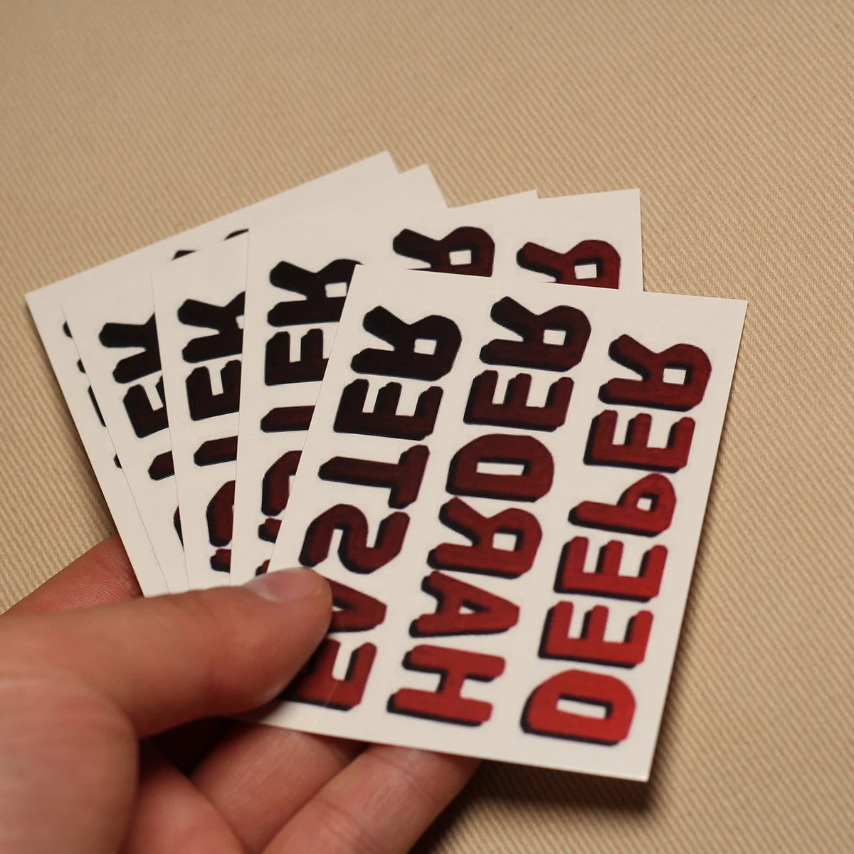 "Faster Harder Deeper" Temporary Tattoo