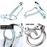 Spiral Denial Stainless Steel Chastity Cage