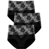 3 Pack High Waist Seamless Floral Briefs