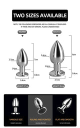 Remote Controlled Stainless Steel Anal Plug Vibrator