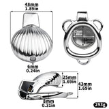 Ribbed Titan Premium Chastity Cage