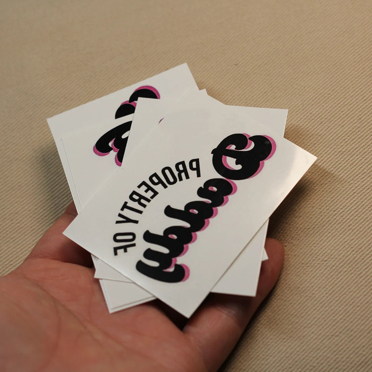 "Property Of Daddy" Temporary Tattoo