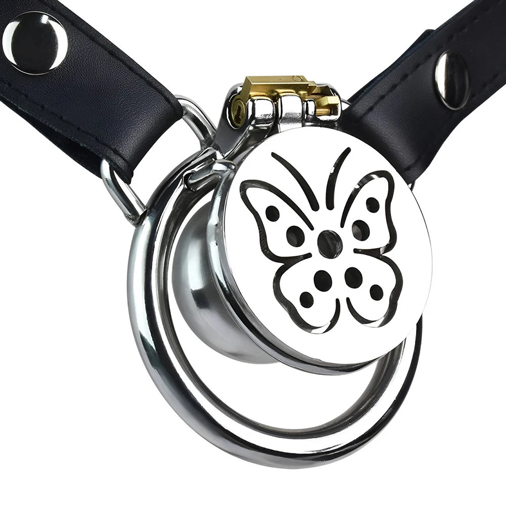 Butterfly Bliss Stainless Steel Chastity Cage