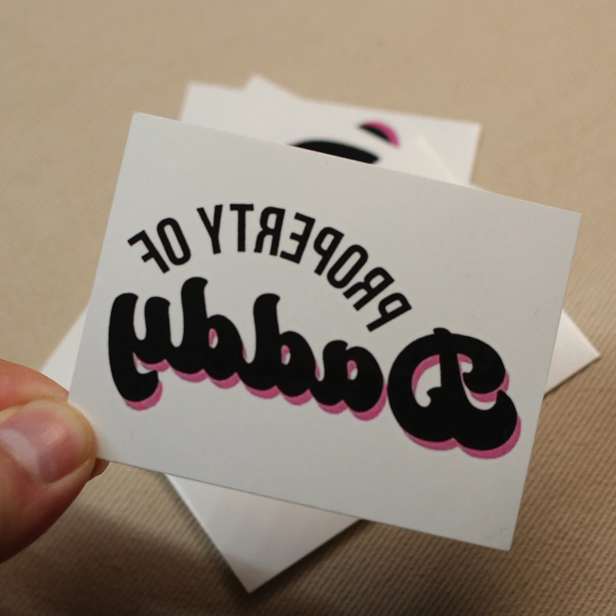 "Property Of Daddy" Temporary Tattoo