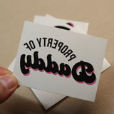 "Property Of Daddy" Temporary Tattoo