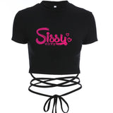 SISSY Sexy Black Crop Top