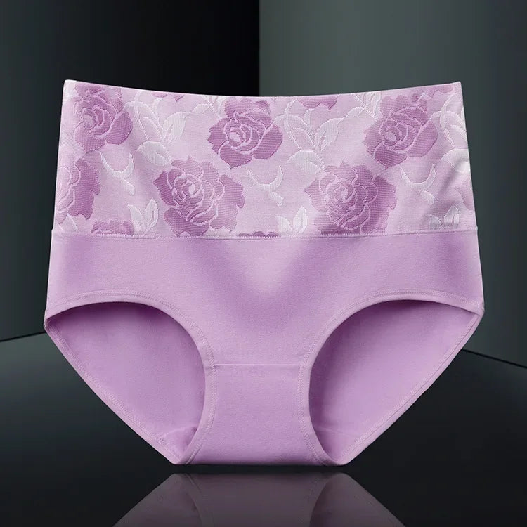 3 Pack High Waist Seamless Floral Briefs
