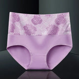3 Pack High Waist Seamless Floral Briefs