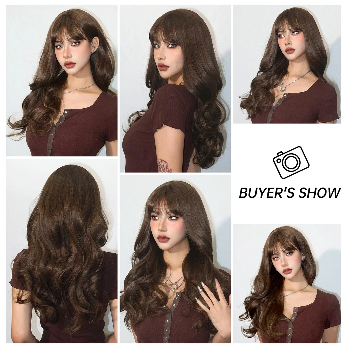 Opulent Locks Dark Brown Synthetic Wig